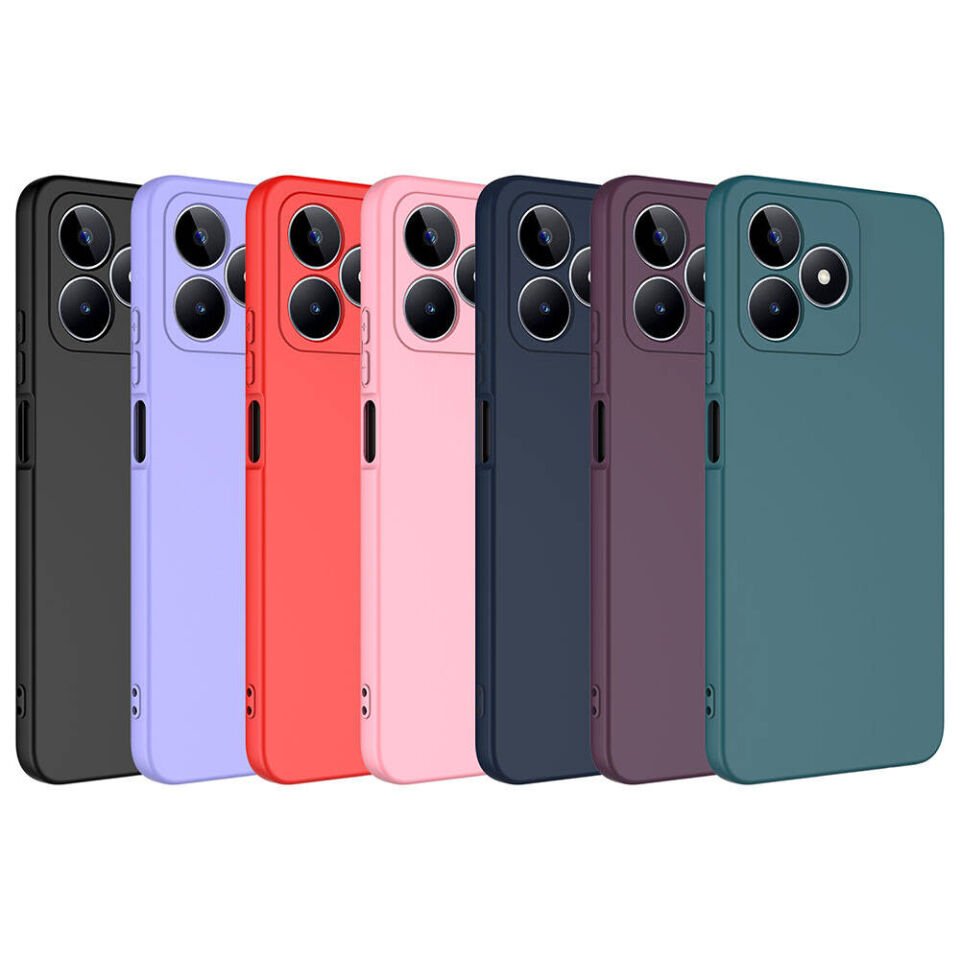 Realme C53 Kılıf Kadife İç Yüzey Yumuşak Dokulu Kamera Korumalı Kapak (MARA) Koyu Mor