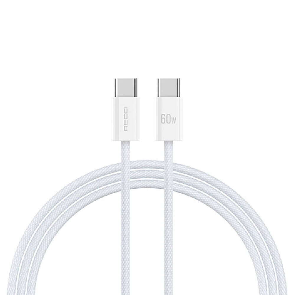 Recci RS15CC Nature Serisi 60W Hızlı Şarj Özellikli Type-C To Type-C PD Kablo 2M