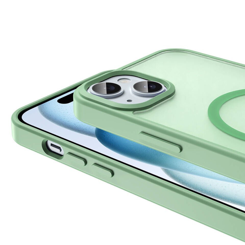 Apple iPhone 14 Plus Kılıf Magsafe Şarj Özellikli Mat Arka Yüzey Kapak (Sio) Siyah