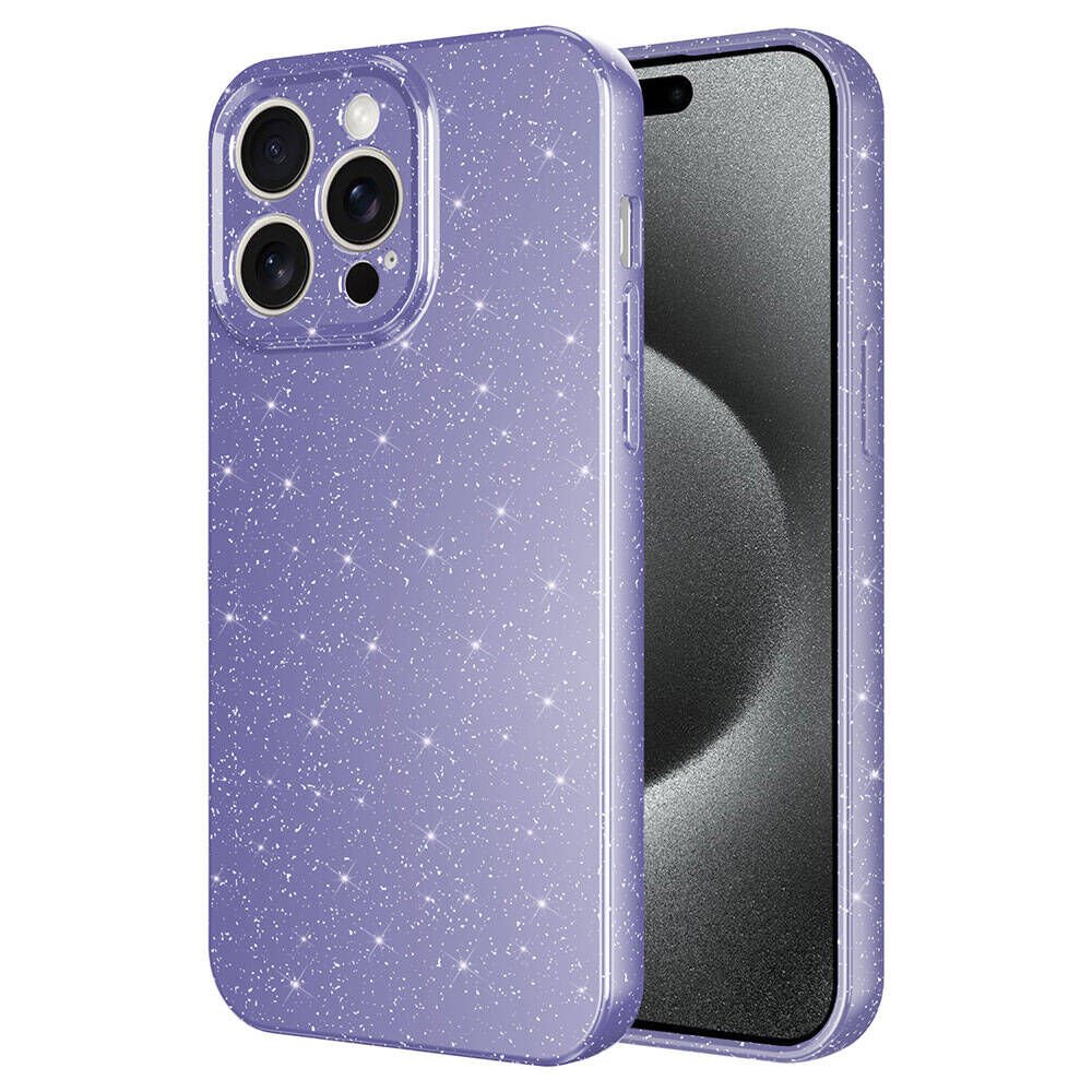 Apple iPhone 15 Pro Kılıf Kamera Korumalı Simli Lüks HEPTEKİLETİŞİM Koton Kapak
