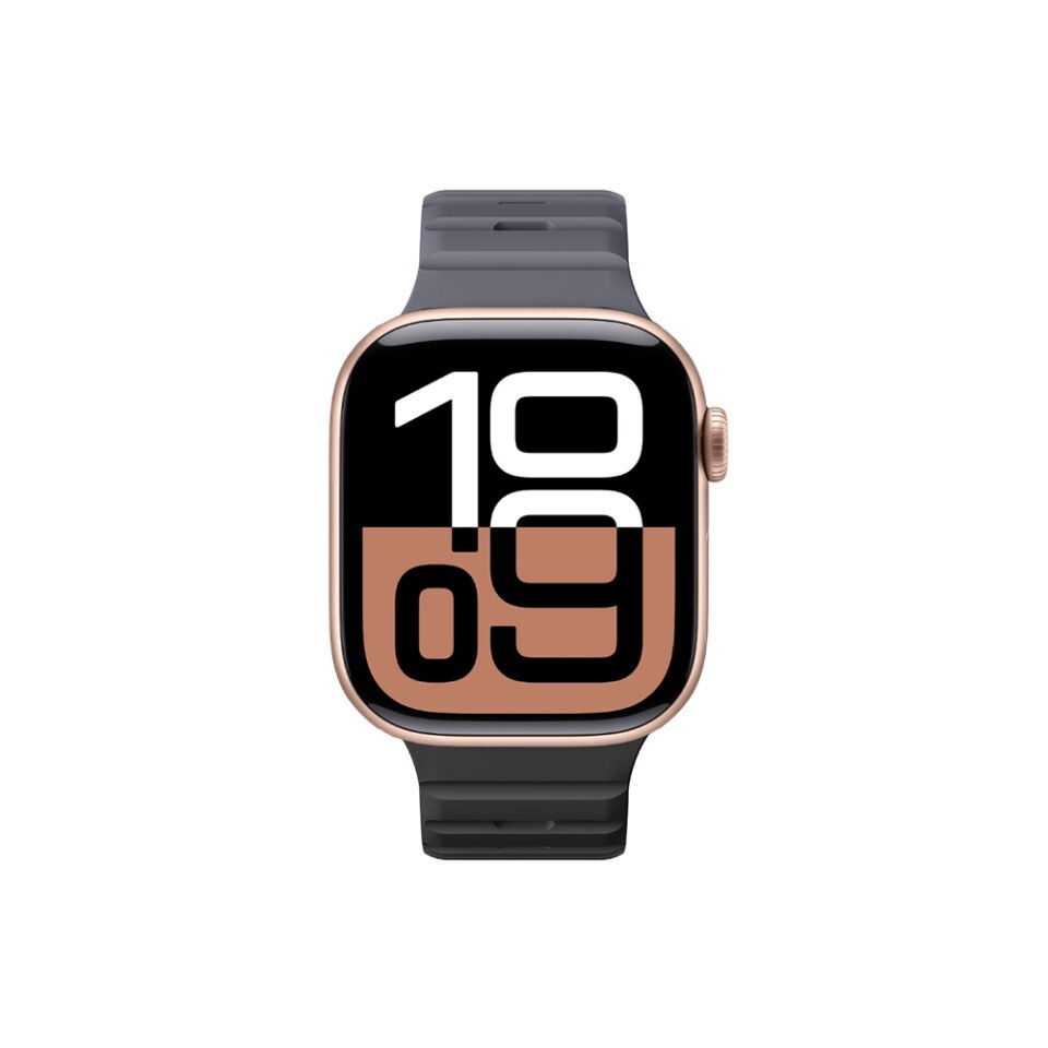 Apple Watch 10 46mm Amazingthing SilqLock Silikon Kordon Strap Kayış