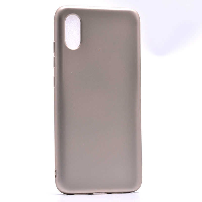 Xiaomi Mi 8 Pro Kılıf Yumuşak Dokulu Soft Esnek İnce Mat Renkli Silikon Kapak (PREMİER) Gold