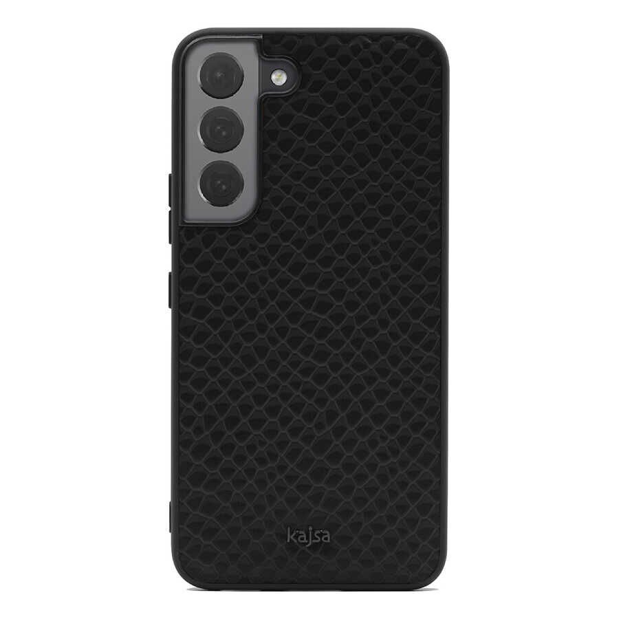 Samsung Galaxy S22 Kılıf ​Kajsa Pearl Pattern Hakiki Deri Kapak