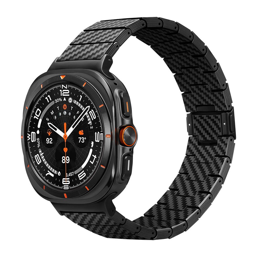 Samsung Galaxy Watch Ultra 47mm Karbon Fiber Pitaka Modern Serisi Black-Grey Twill Kordon