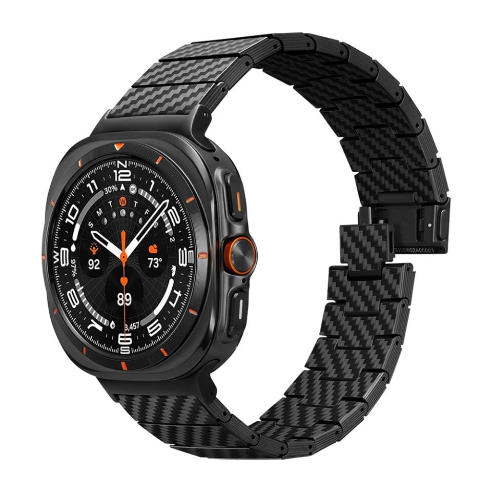 Samsung Galaxy Watch Ultra 47mm Karbon Fiber Pitaka Modern Serisi Black-Grey Twill Kordon