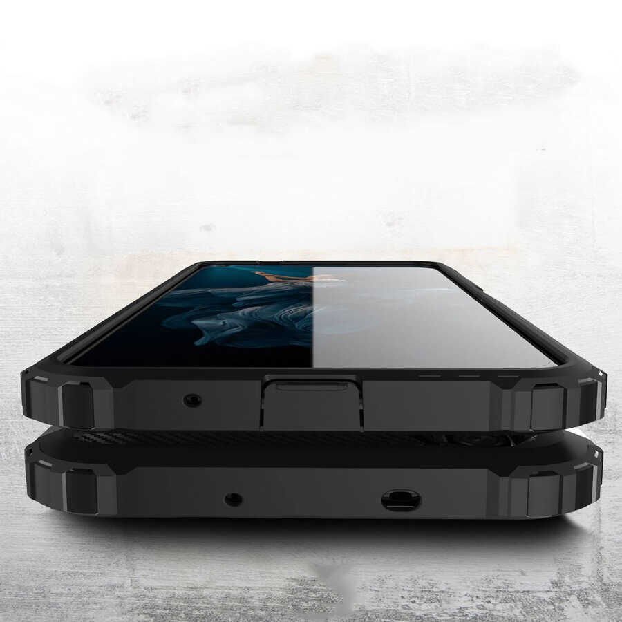 Huawei Honor 20 Kılıf Armor Köşe Korumalı Çift Katman Tank Zırh Kapak (CRASH) Gri