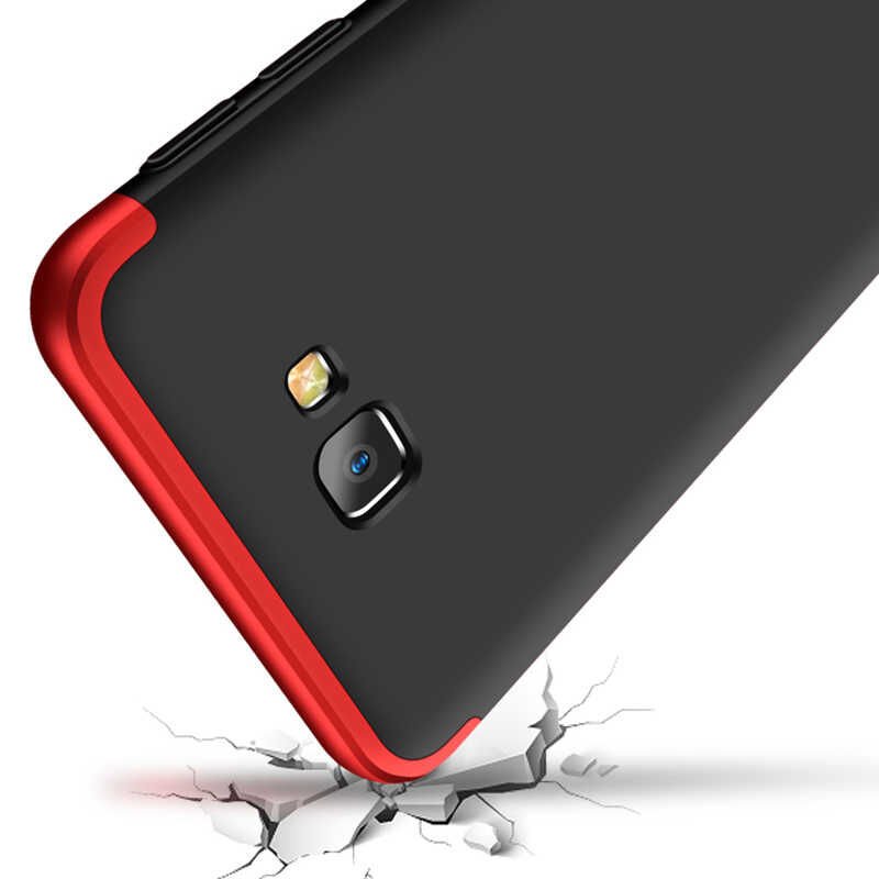 Samsung Galaxy J7 Prime Kılıf 360 Tam Koruma Ön Ve Arka Sert Mika Kapak Orjinal Ays Gkk Kapak Mavi