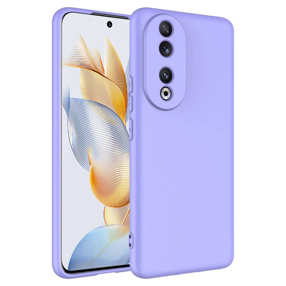 Huawei Honor 90 Kılıf Kadife İç Yüzey Yumuşak Dokulu Kamera Korumalı Kapak (MARA) Lila