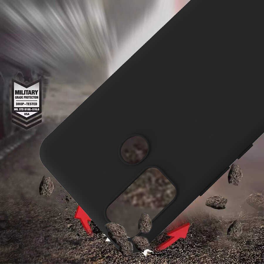 Tecno Spark 7T Kılıf Kamera Korumalı Esnek Renkli Silikon Kapak (Biye) Mavi