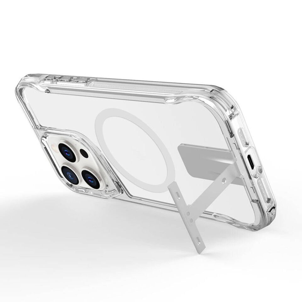 Apple iPhone 15 Pro Max Kılıf Magsafe Şarj Özellikli HEPTEKİLETİŞİM T-Max Standlı Kapak