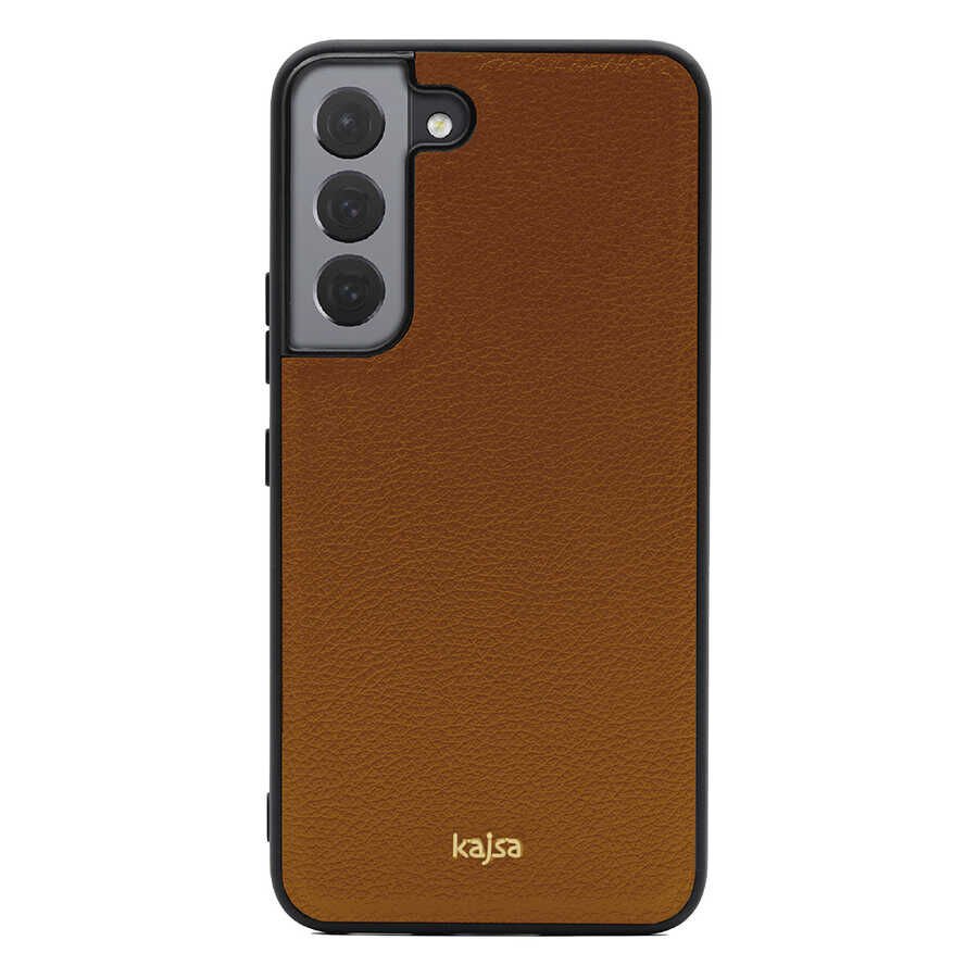 Samsung Galaxy S22 Kılıf ​Kajsa Luxe Collection Hakiki Deri Kapak