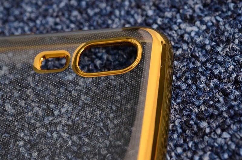 Samsung Galaxy A2 Core Kılıf Dört Köşe Renkli Lazer Şeffaf Silikon Kapak (GLİTTER) Gri