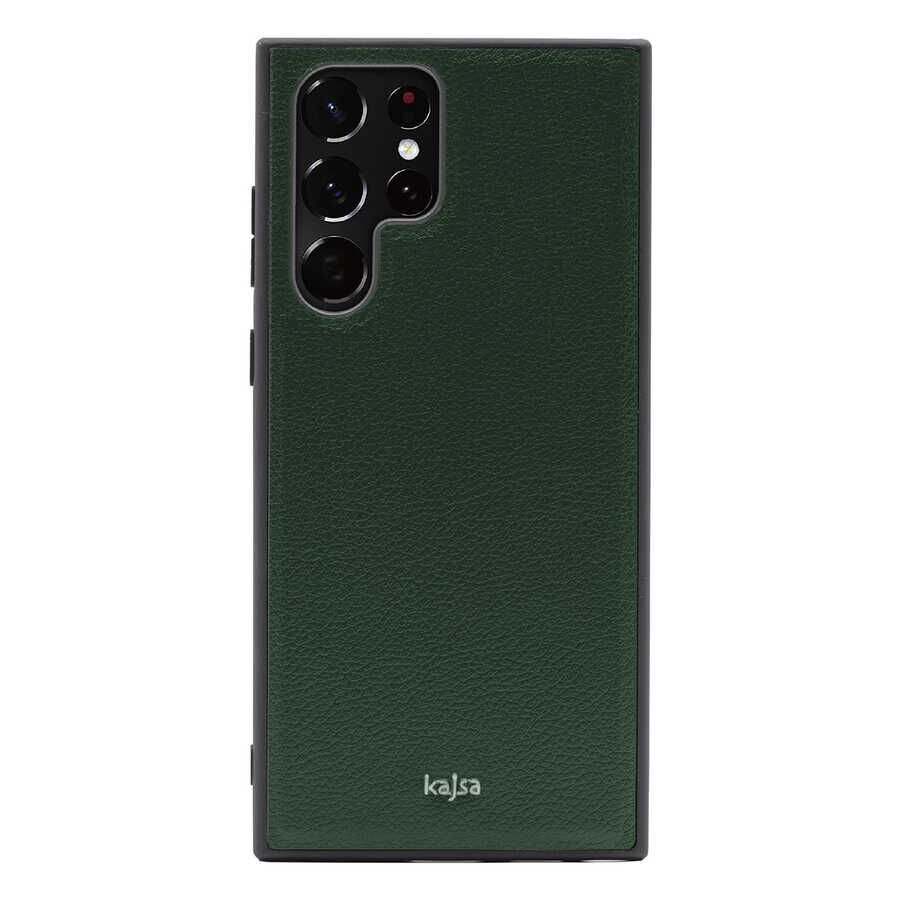 Samsung Galaxy S22 Ultra Kılıf ​Kajsa Luxe Collection Hakiki Deri Kapak
