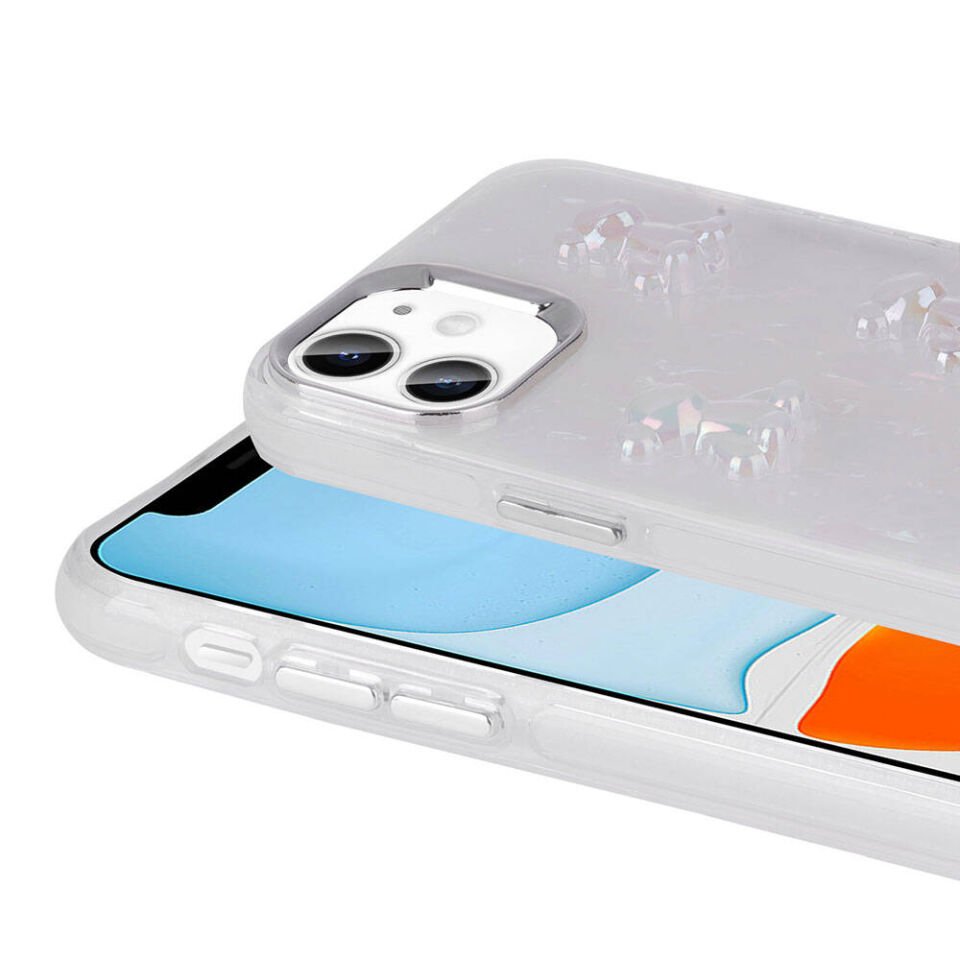 Apple iPhone 11 Kılıf Kabartma Figürlü Parlak HEPTEKİLETİŞİM Eralli Silikon Kapak