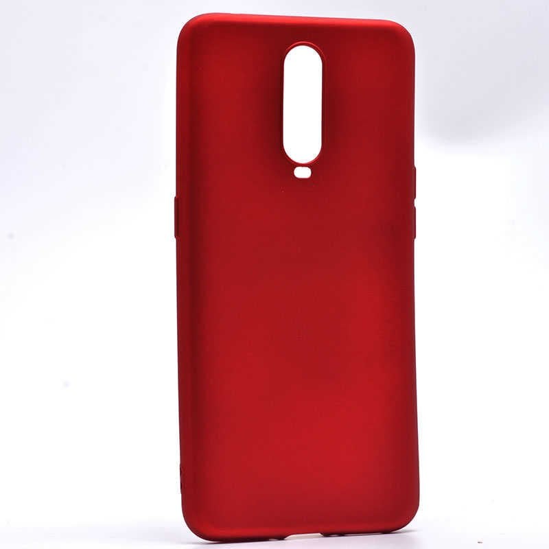 Oppo RX17 Pro Kılıf Yumuşak Dokulu Soft Esnek İnce Mat Renkli Silikon Kapak (PREMİER) Saks Mavi