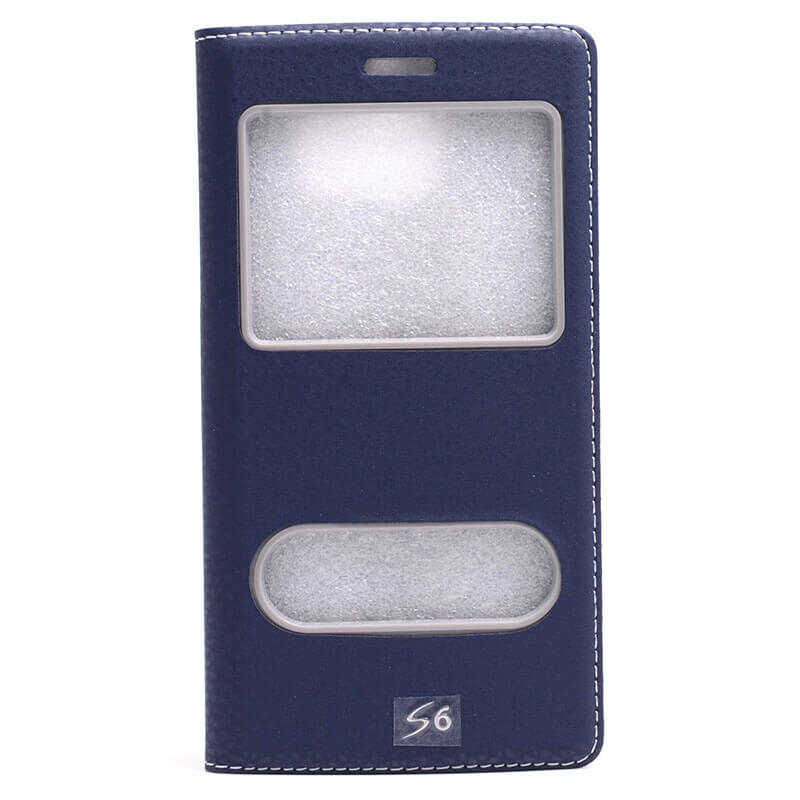 Samsung Galaxy S6 Kapaklı Kılıf Mıknatıslı 360 Tam Korumalı (DOLCE) Pembe Açık