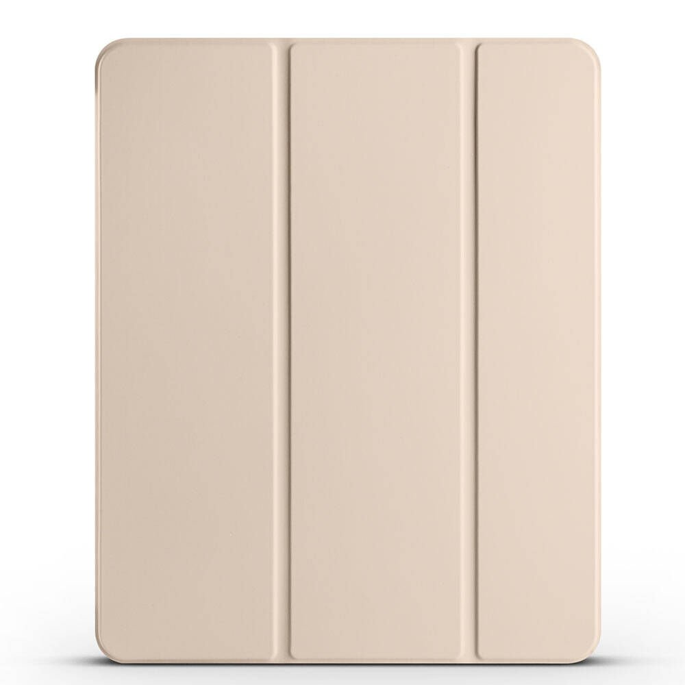 Apple iPad Pro 11 2022 M2 Kılıf Arkası Silikon Pu Deri 360 Korumalı Tasarım (SC.) Gold