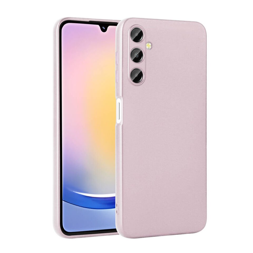 Samsung Galaxy A25 Kılıf Yumuşak Dokulu Soft İnce Mat Silikon Kapak (PREMİER) Rose Gold