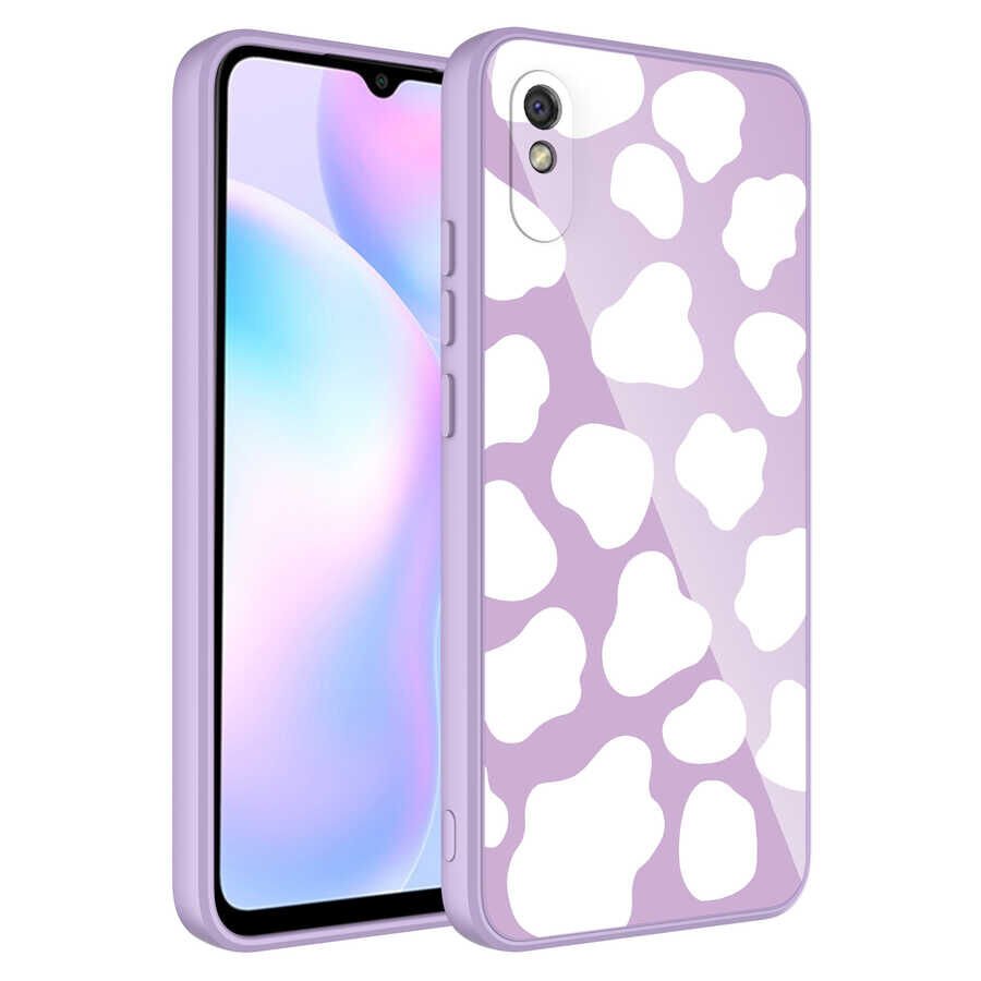 Xiaomi Redmi 9A Kılıf Kamera Korumalı Bulut Desenli Renkli Sert Parlak Silikon Kapak (Epoksi) NO6
