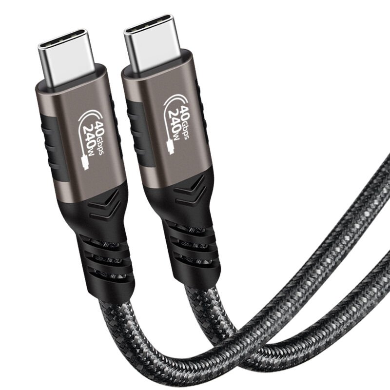 QG01 Type-C to Type-C USB4 PD Data Kablosu 240W 40Gbps 8K@60Hz 1 Metre Siyah