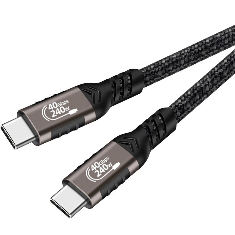 QG01 Type-C to Type-C USB4 PD Data Kablosu 240W 40Gbps 8K@60Hz 1 Metre Siyah