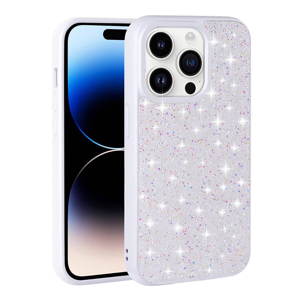 Apple iPhone 14 Pro Kılıf Parlak Taşlı Tasarım HEPTEKİLETİŞİM Pırlanta Kapak