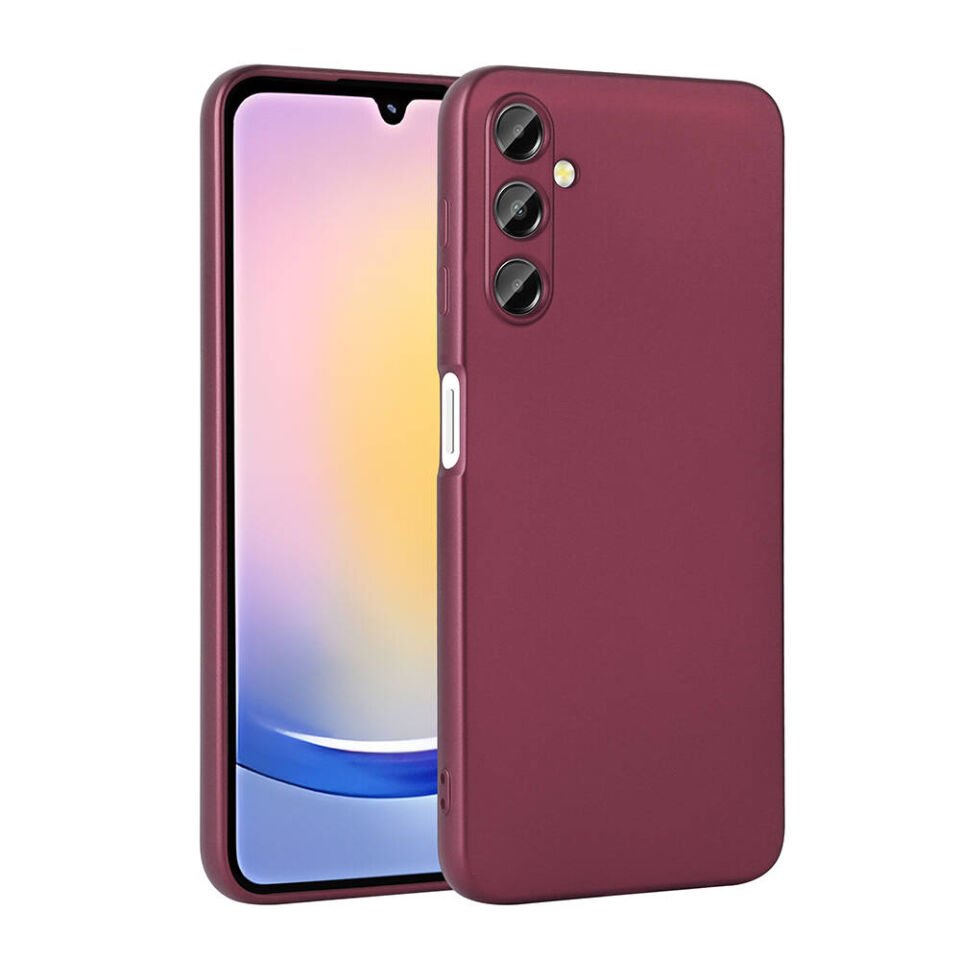 Samsung Galaxy A25 Kılıf Yumuşak Dokulu Soft İnce Mat Silikon Kapak (PREMİER) Mürdüm