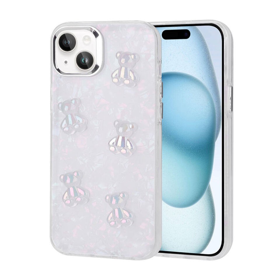 Apple iPhone 15 Plus Kılıf Kabartma Figürlü Parlak HEPTEKİLETİŞİM Eralli Silikon Kapak