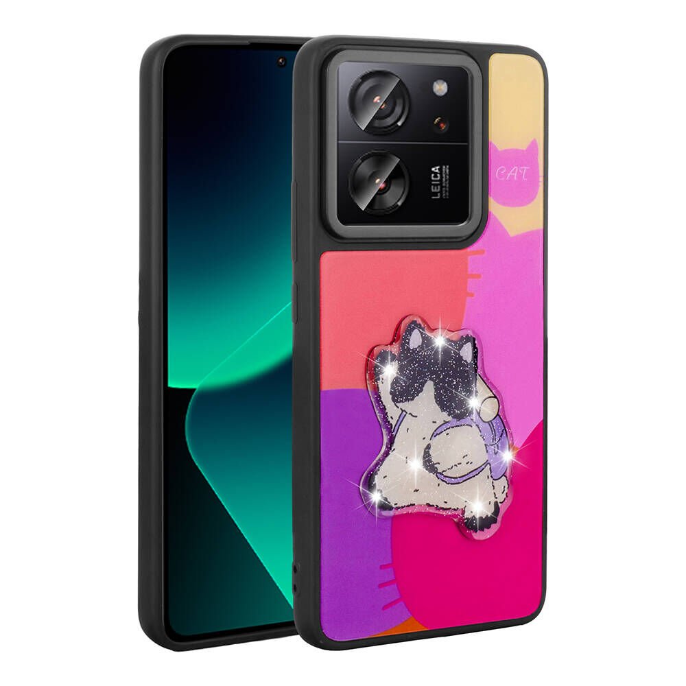 Xiaomi Mi 13T Kılıf Parlayan Kabartmalı İkonik Figürlü HEPTEKİLETİŞİM Amas Silikon Kapak