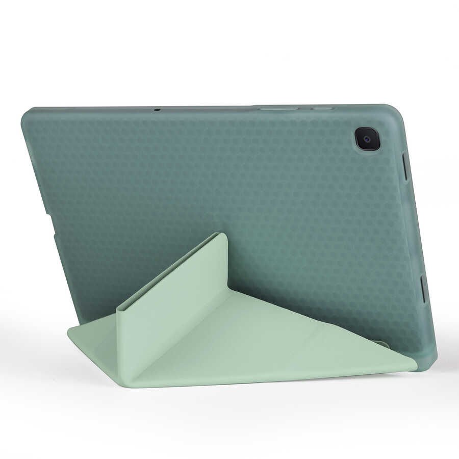 Samsung Galaxy Tab A7 10.4 T500 T505 T507 Kılıf Kalem Bölmeli Standlı Kılıf (TR) Lacivert
