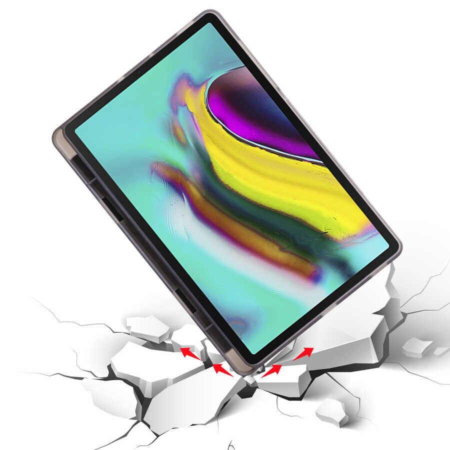 Samsung Galaxy Tab A7 10.4 T500 T505 T507 Kılıf Kalem Bölmeli Standlı Kılıf (TR) Lacivert