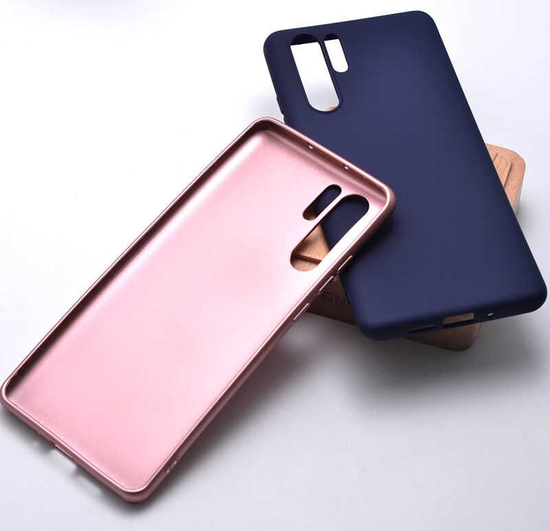 Huawei P30 Pro Kılıf Yumuşak Dokulu Soft Esnek İnce Mat Renkli Silikon Kapak (PREMİER) Rose Gold