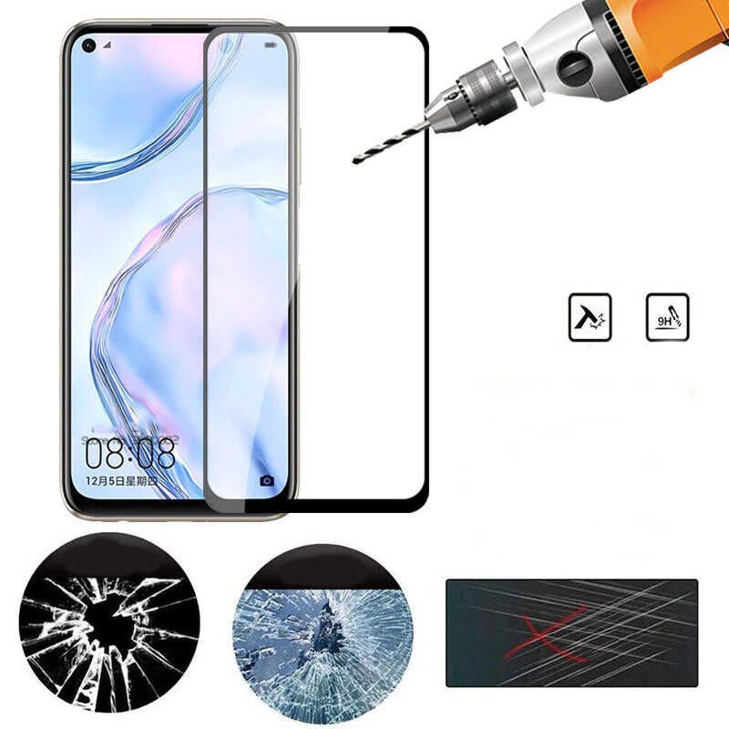 Huawei P40 Lite HEPTEKİLETİŞİM Kenarları Kırılmaya Dayanıklı Cam Ekran Koruyucu
