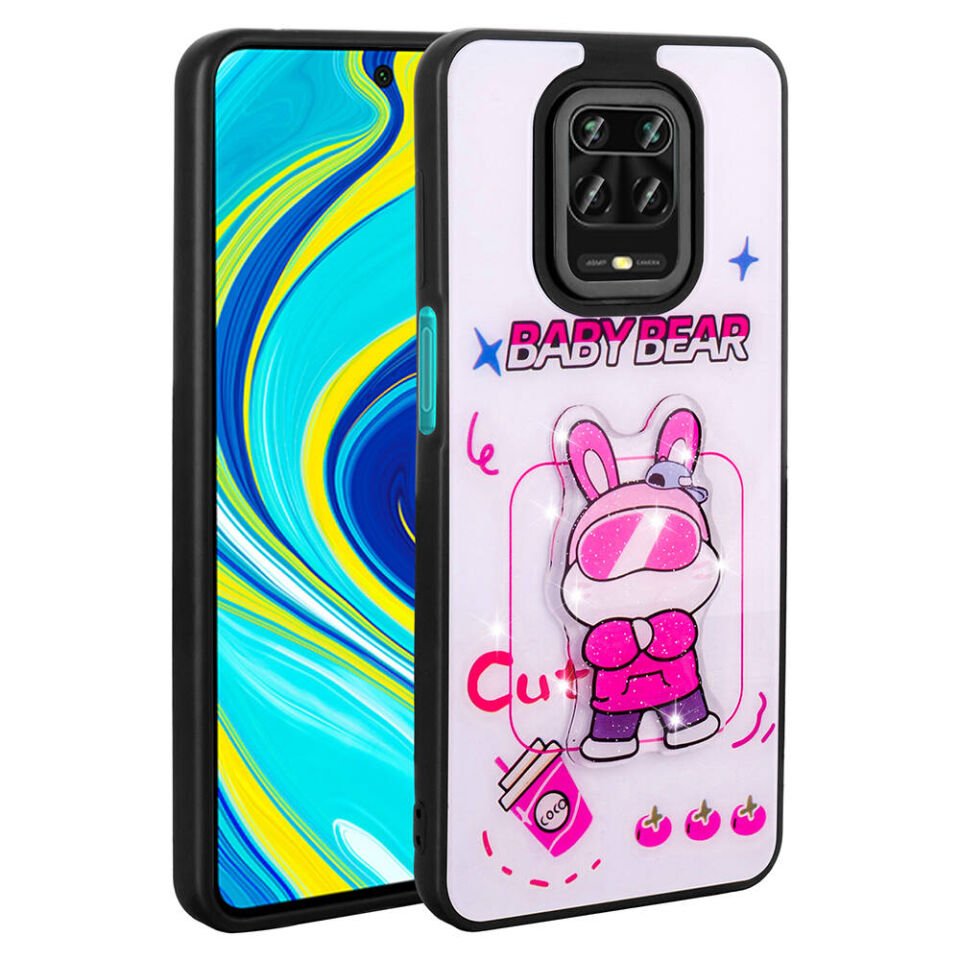 Xiaomi Redmi Note 9S Kılıf Parlayan Kabartmalı İkonik Figürlü HEPTEKİLETİŞİM Amas Silikon Kapak