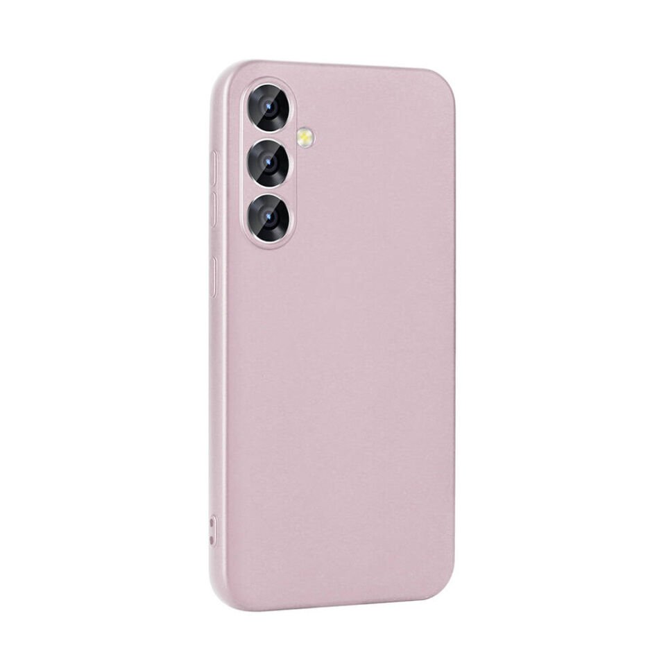 Samsung Galaxy A35 Kılıf Yumuşak Dokulu Soft İnce Mat Silikon Kapak (PREMİER) Gold