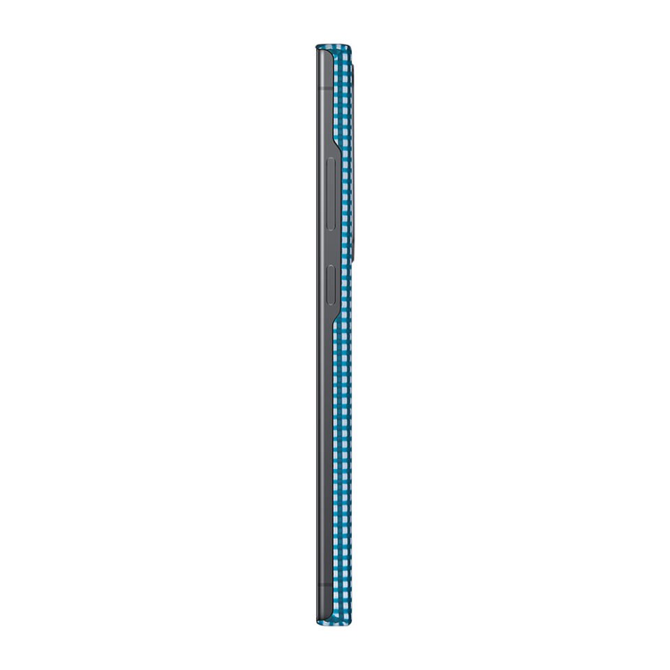 Samsung Galaxy S24 Ultra Kılıf Magsafe Şarj Özellikli 1500D Aramid Fiber Pitaka Ultra-Slim Classic Serisi Ice Sea Kapak