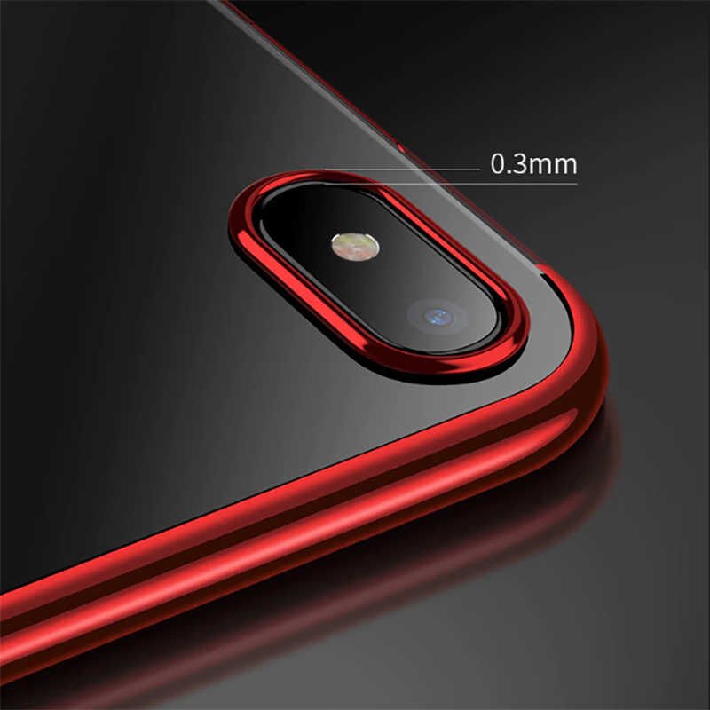 Xiaomi Redmi 7A Kılıf Dört Köşe Renkli Lazer Şeffaf Silikon Kapak (GLİTTER) Gri