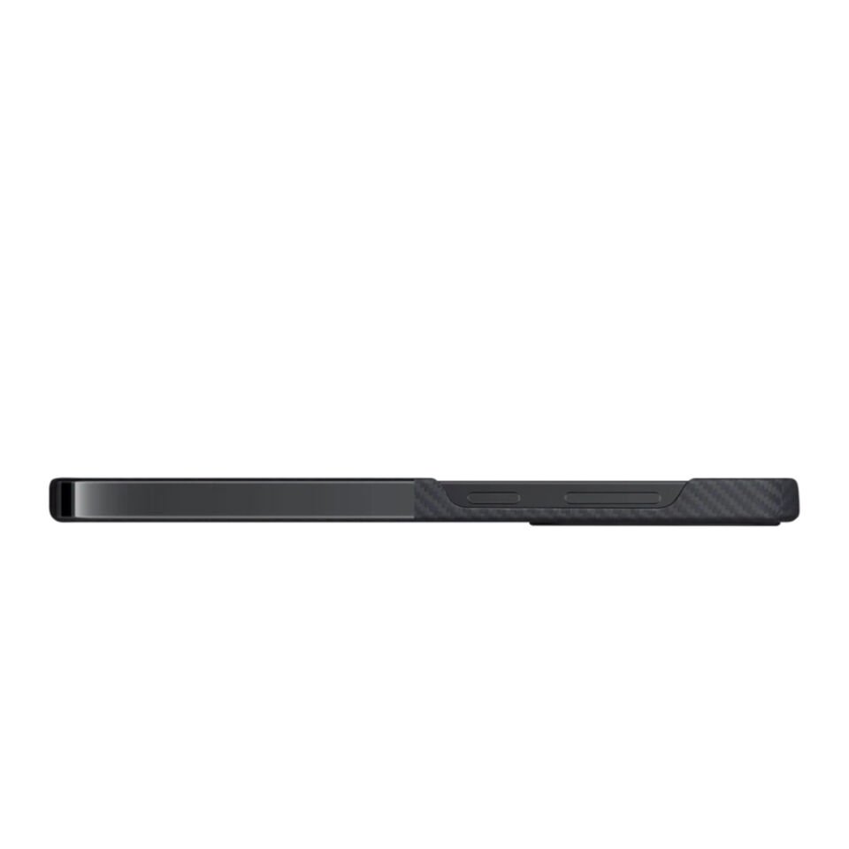 Samsung Galaxy S24 Ultra Kılıf Magsafe Şarj Özellikli 600D Aramid Fiber Pitaka Ultra-Slim Classic Serisi Black-Grey Twill Kapak