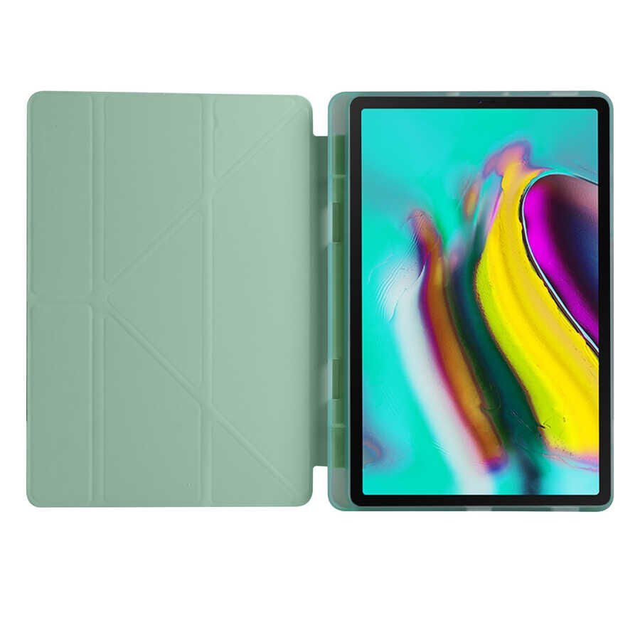 Samsung Galaxy Tab A7 10.4 T500 T505 T507 Kılıf Kalem Bölmeli Standlı Kılıf (TR) Rose Gold