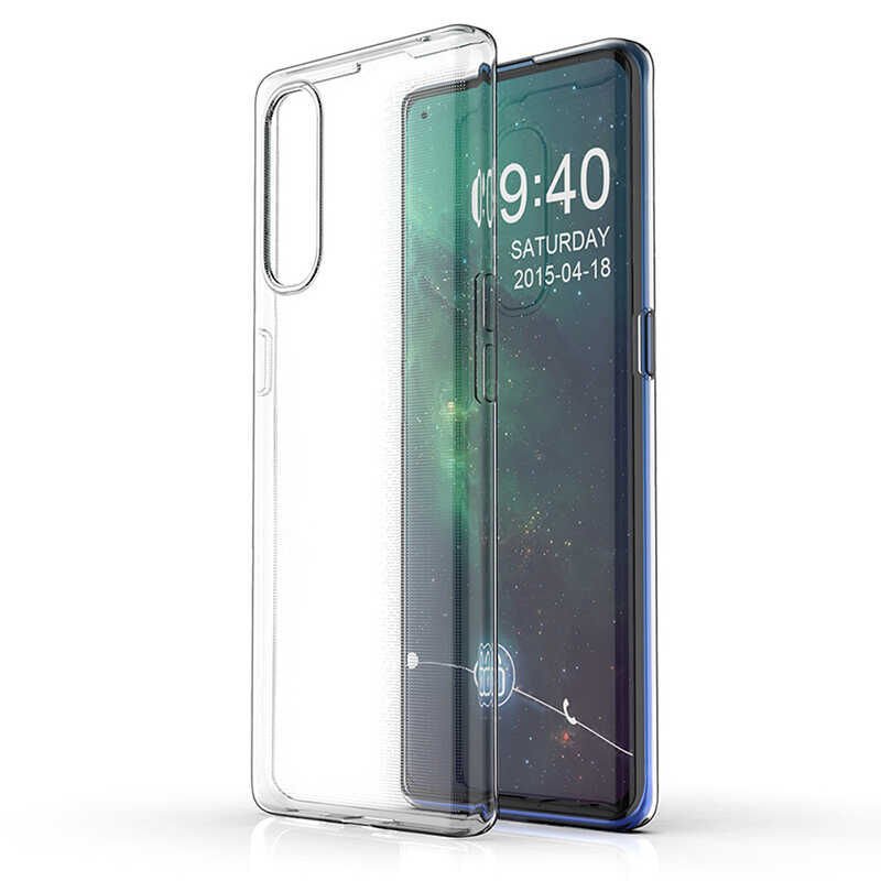 Oppo Reno 3 Pro 5G Şeffaf Kılıf Yumuşak İnce Tasarımlı Kapak (SÜPER) Renksiz