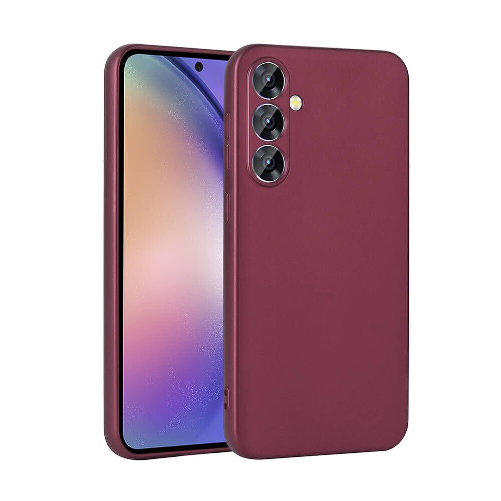 Samsung Galaxy A55 Kılıf Yumuşak Dokulu Soft İnce Mat Silikon Kapak (PREMİER) Mürdüm