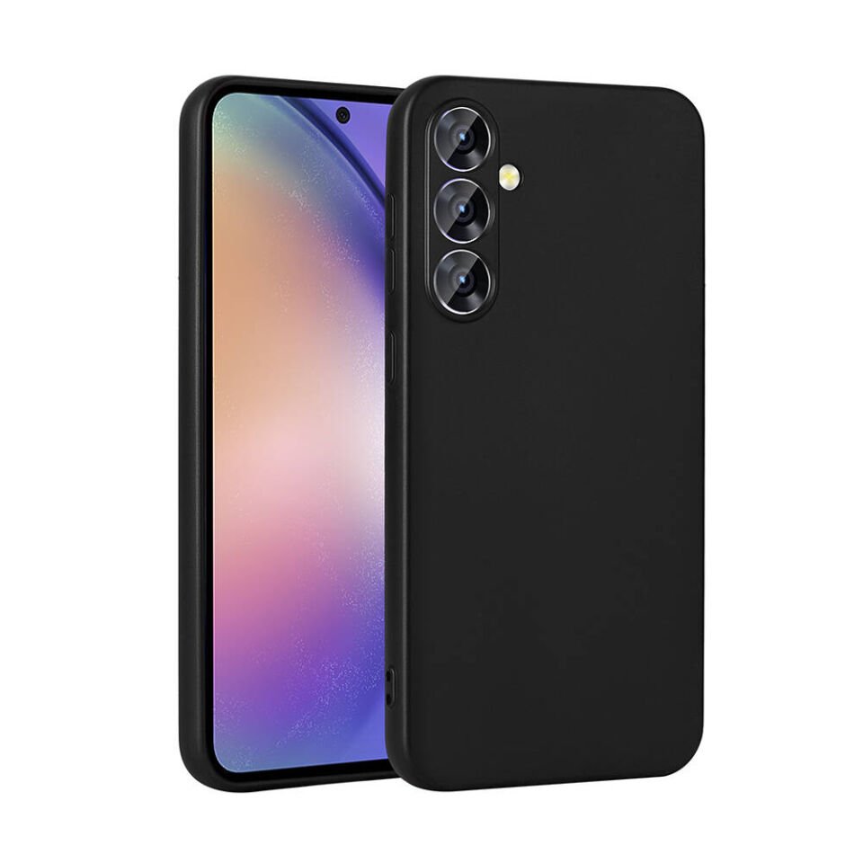 Samsung Galaxy A55 Kılıf Yumuşak Dokulu Soft İnce Mat Silikon Kapak (PREMİER) Siyah
