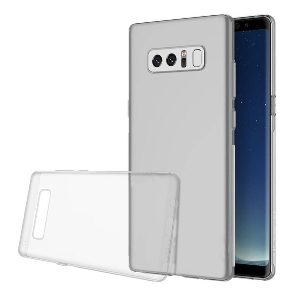 Samsung Galaxy Note 8 Şeffaf Kılıf Yumuşak İnce Tasarımlı Kapak (SÜPER) Şeffaf