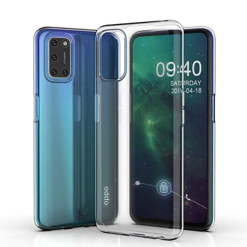 Oppo A72 Şeffaf Kılıf Yumuşak İnce Tasarımlı Kapak (SÜPER) Renksiz