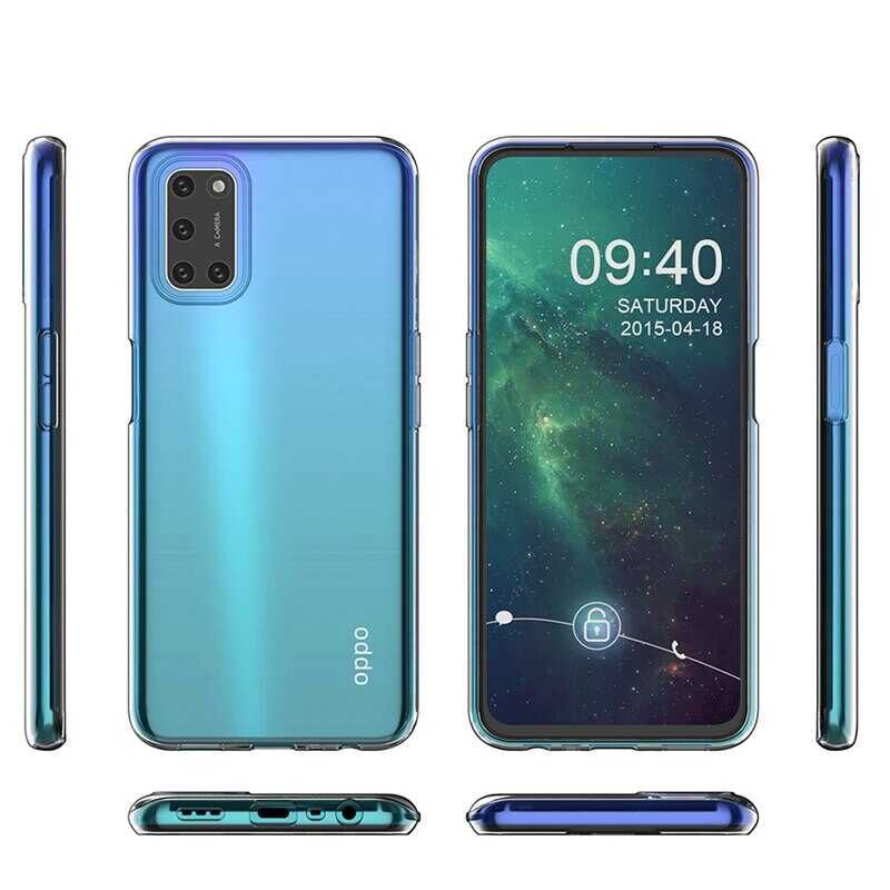 Oppo A72 Şeffaf Kılıf Yumuşak İnce Tasarımlı Kapak (SÜPER) Renksiz