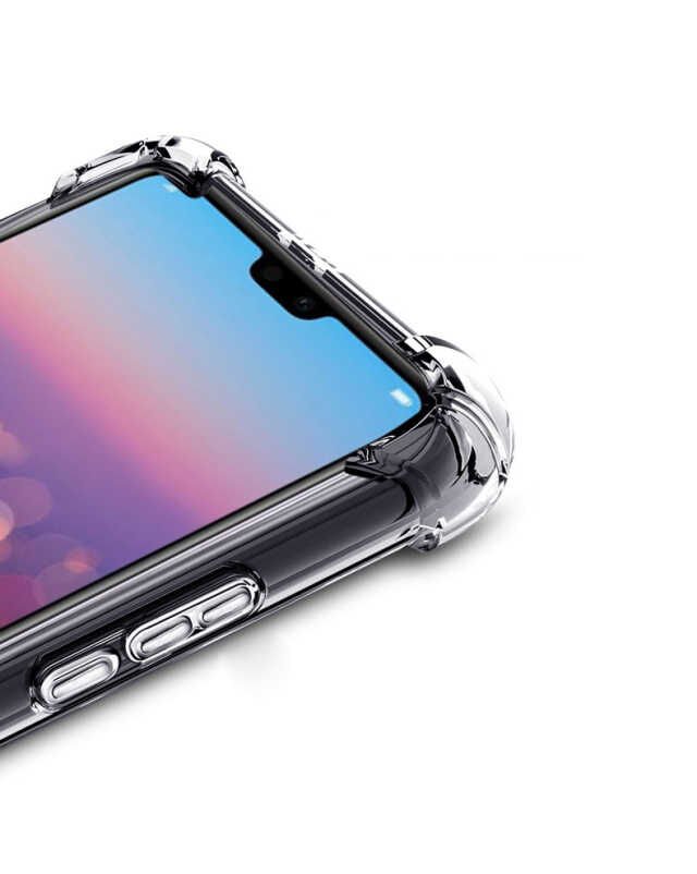 Huawei P20 Lite Şeffaf Kılıf Köşelerde Darbelere Karşı Ultra Kalınlık (ANTİSHOCK) Renksiz