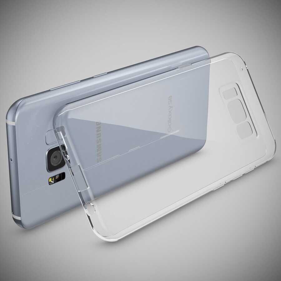 Samsung Galaxy S8 Kılıf HEPTEKİLETİŞİM Kamera Korumalı Süper Silikon Kapak