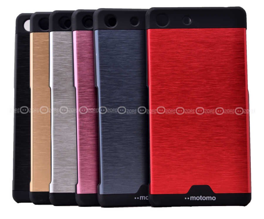 Sony Xperia M5 Kılıf Zore Metal Motomo Kapak