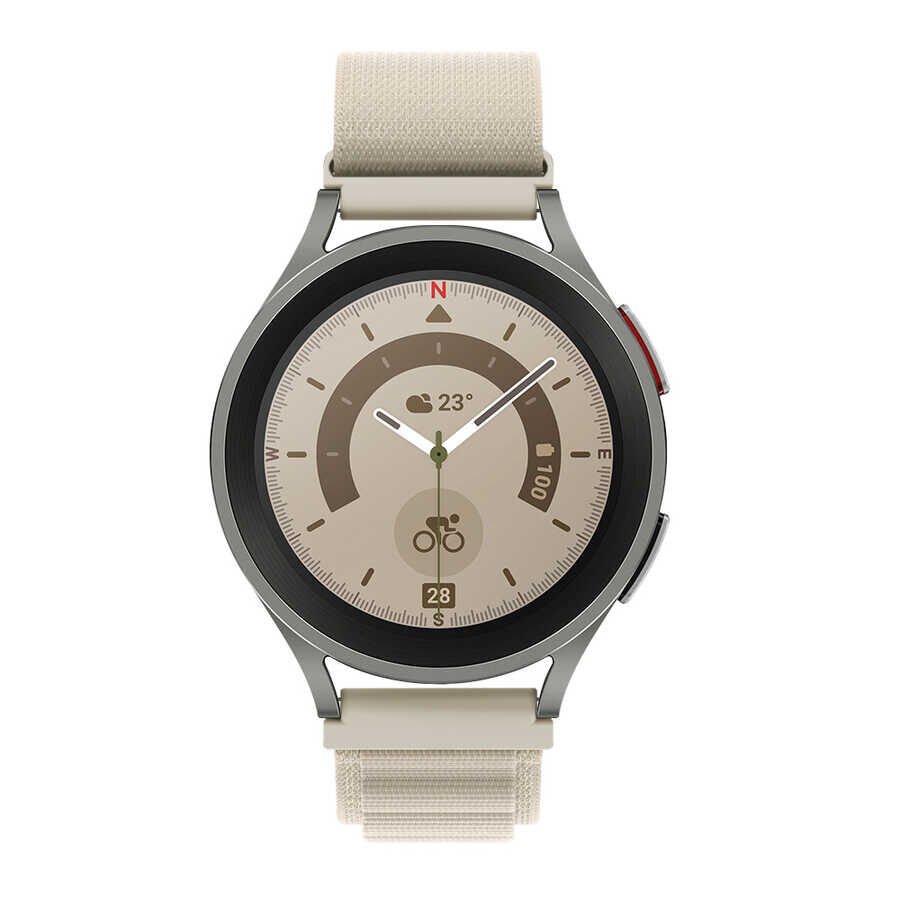 Samsung Galaxy Watch Active 2 44mm (20mm) Hasır Kordon Naylon Örgülü (KRD-74) Siyah