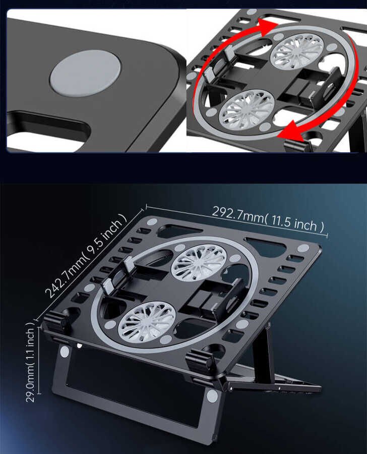 HEPTEKİLETİŞİM HZ-01 Soğutucu Fanlı Laptop Standı